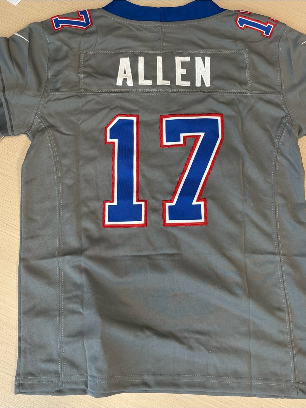 Josh Allen #17 Bills Gray Kids Youth Medium 10/12 Football Jersey